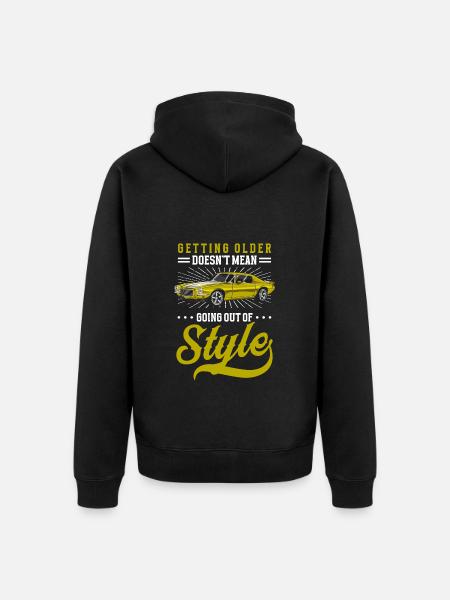 Oldtimer Mechatronics Technician Old - Unisex Premium Organic Zip Hoodie - black