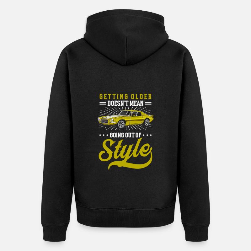 Oldtimer Mécatronique Technicien Ancien - Veste à capuche bio Premium Unisexe - noir