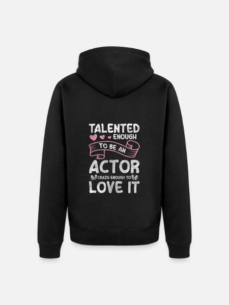 Comédienne, technicienne de théâtre - Veste à capuche bio Premium Unisexe - noir