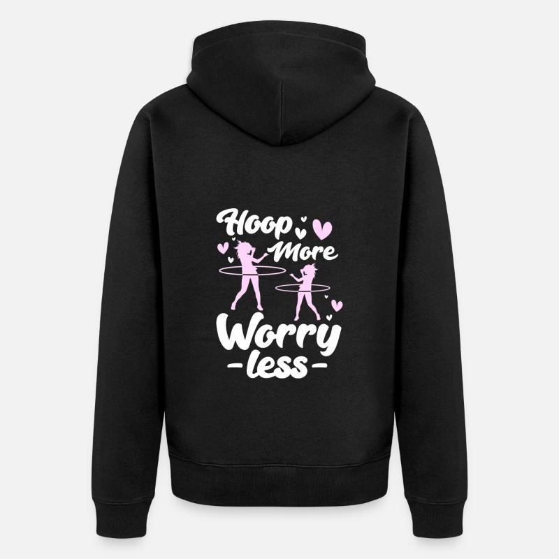 Hulahoop Hoop Workout Fit - Veste à capuche bio Premium Unisexe - noir