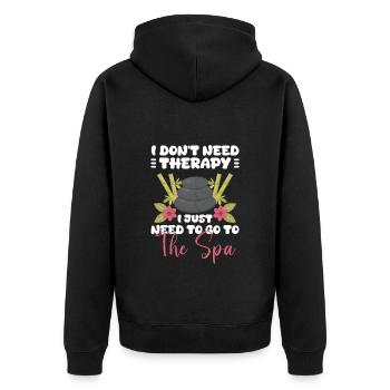 Relaxation Relax Holiday Yoga - Unisex Premium Organic Zip Hoodie - black - Back - Nico (187cm)