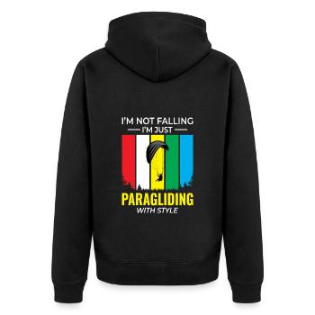Pilote de parapente Parapente Adventures Outdoor - Veste à capuche bio Premium Unisexe - noir - Dos - Nico (187cm)