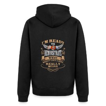 Gagnant de la boule du joueur de billard - Veste à capuche bio Premium Unisexe - noir - Dos - Nico (187cm)