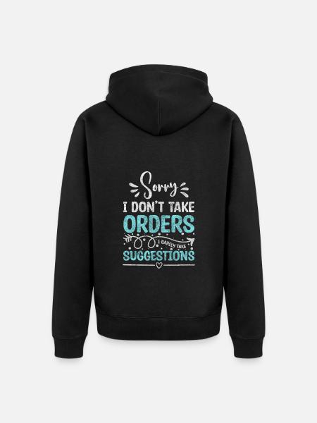 Kellnerin Fachkraft Trinkgeld Bedienung - Unisex Premium Bio Zip Hoodie - Schwarz