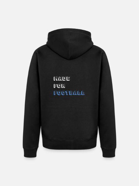 Made for Football - Unisex Premium Organic Zip Hoodie - black