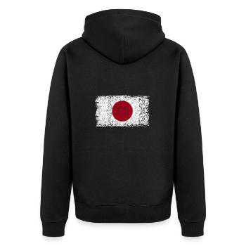 Drapeau japonais Japon Drapeau japonais - Veste à capuche bio Premium Unisexe - noir - Dos - Nico (187cm)