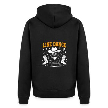 J’adore mon chat et la danse en ligne - Veste à capuche bio Premium Unisexe - noir - Dos - Nico (187cm)