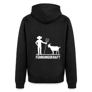 Ziege Ziegenbauer Bauernhof Landwirt Bauer Ziegen - Unisex Premium Bio Zip Hoodie - Schwarz - Hinten - Nico (187cm)