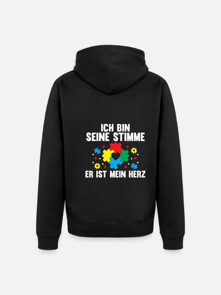 Autismus Autist Autisten - Unisex Premium Bio Zip Hoodie - Schwarz