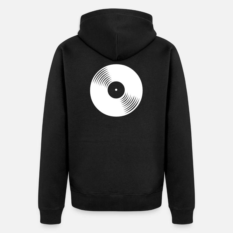 record - Veste à capuche bio Premium Unisexe - noir
