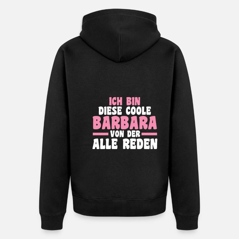 Barbara - Unisex Premium Bio Zip Hoodie - Schwarz
