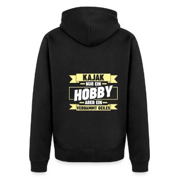 Kaffee Schullehrerin Lehrerin - Unisex Premium Bio Zip Hoodie - Schwarz - Hinten - Nico (187cm)