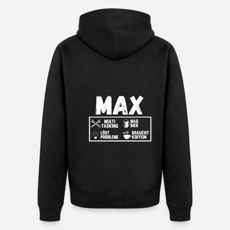 Max - Veste à capuche bio Premium Unisexe - noir