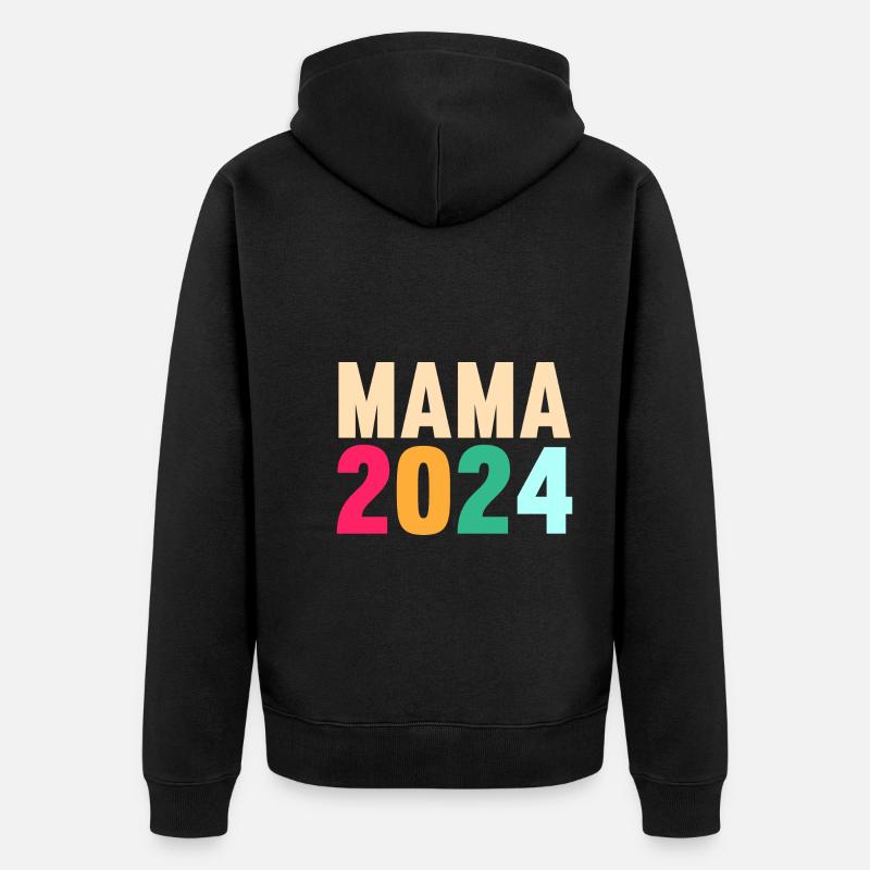 Maman à venir 2024 - Veste à capuche bio Premium Unisexe - noir