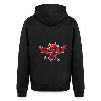 Bébé Diable Rouge - Veste à capuche bio Premium Unisexe - noir - Dos - Nico (187cm)