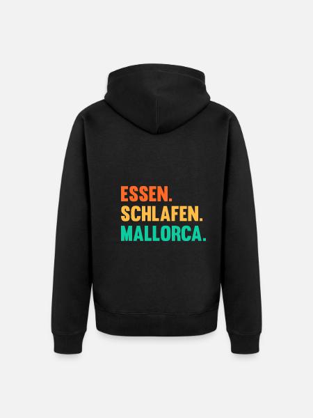 Party Urlaub Mallorca - Unisex Premium Bio Zip Hoodie - Schwarz