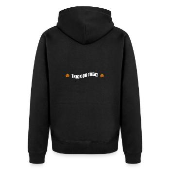 T-shirt aigre-doux cadeau / idée d’Halloween - Veste à capuche bio Premium Unisexe - noir - Dos - Nico (187cm)
