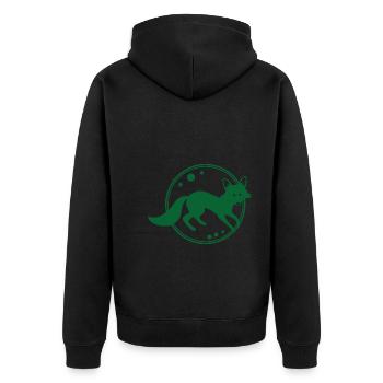 Renard - Animal, Zoo, Amoureux des animaux, Conservation de la nature - Veste à capuche bio Premium Unisexe - noir - Dos - Nico (187cm)
