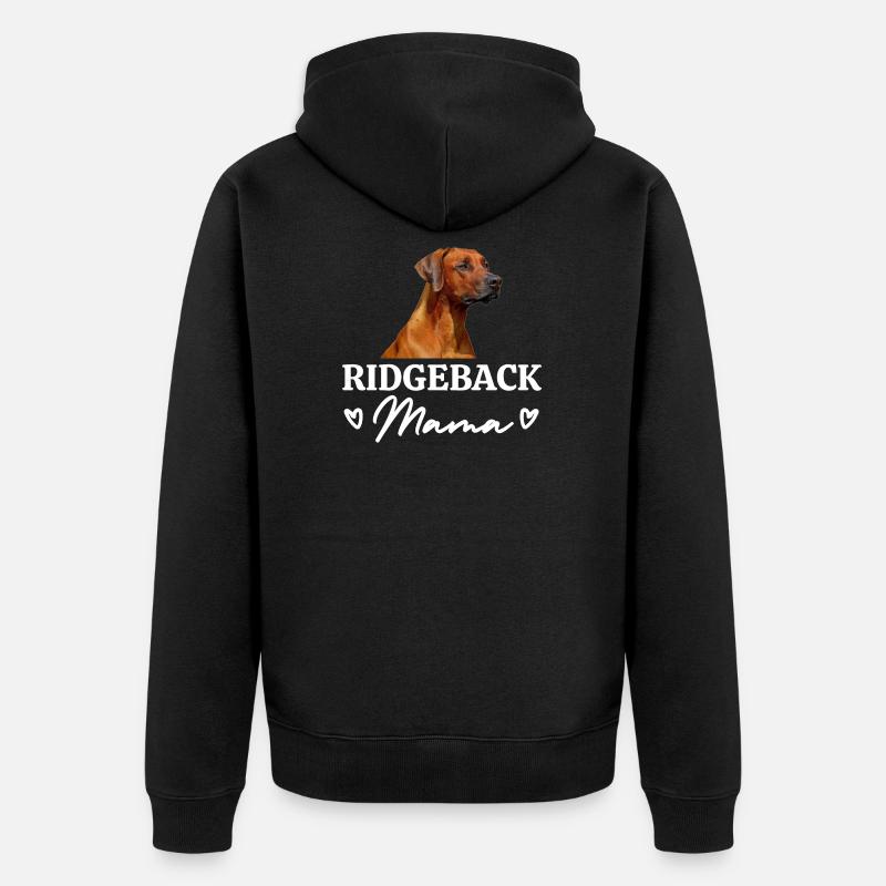 Rhodesian Ridgeback Mama - Veste à capuche bio Premium Unisexe - noir
