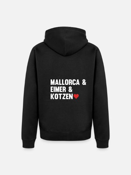 Party Urlaub Mallorca - Unisex Premium Bio Zip Hoodie - Schwarz