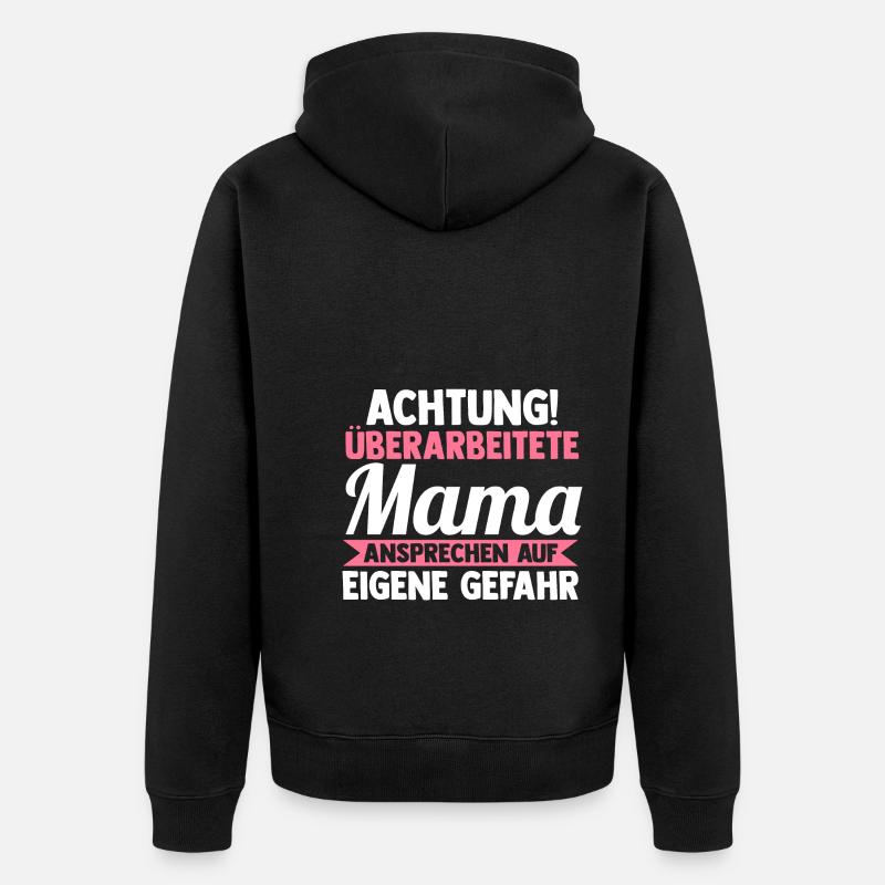 Mutter Mama - Unisex Premium Bio Zip Hoodie - Schwarz