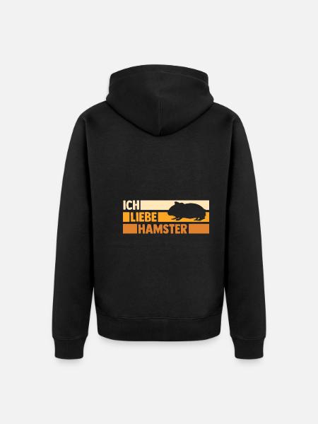 Nagetier Hamsterbesitzer Hamster - Unisex Premium Bio Zip Hoodie - Schwarz
