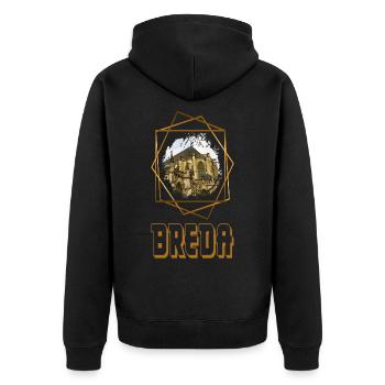 Breda Pays-Bas Ville Skyline Home Amour - Veste à capuche bio Premium Unisexe - noir - Dos - Nico (187cm)