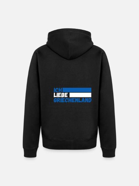 Griechen Grieche Griechenland - Unisex Premium Bio Zip Hoodie - Schwarz