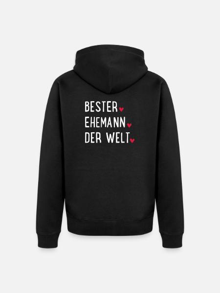 Ehemann - Unisex Premium Bio Zip Hoodie - Schwarz