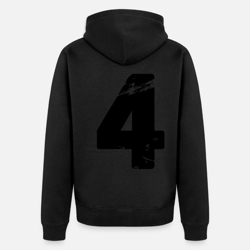 Maillot numéro 4 - Veste à capuche bio Premium Unisexe - noir