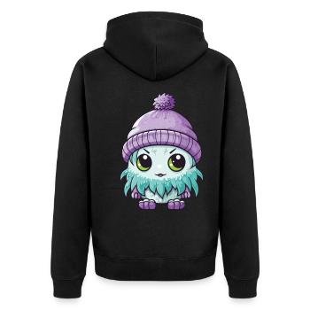 Winter Eskimo Baby Winterlich - Unisex Premium Organic Zip Hoodie - black - Back - Nico (187cm)