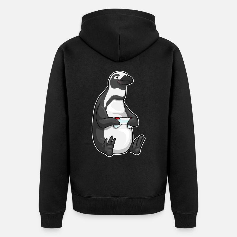 Manette Penguin Gamer - Veste à capuche bio Premium Unisexe - noir