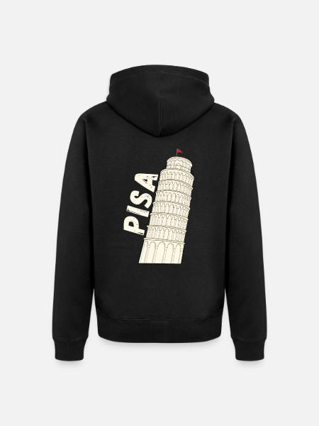 Pisa Florence The Leaning Tower of Pisa Souvenir - Unisex Premium Organic Zip Hoodie - black