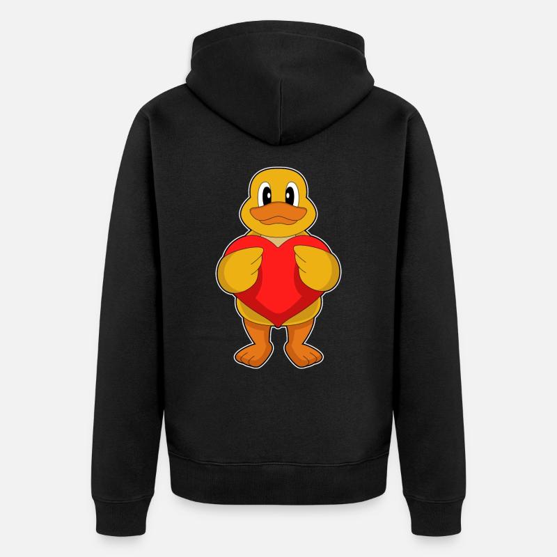 Cœur de canard - Veste à capuche bio Premium Unisexe - noir