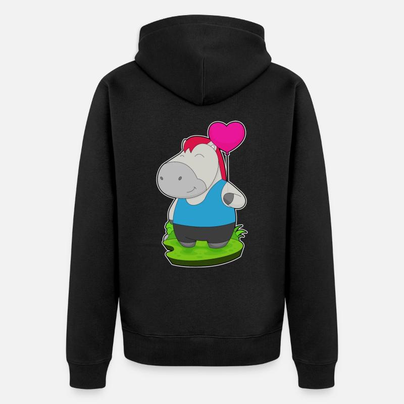 Ballon de cheval - Veste à capuche bio Premium Unisexe - noir