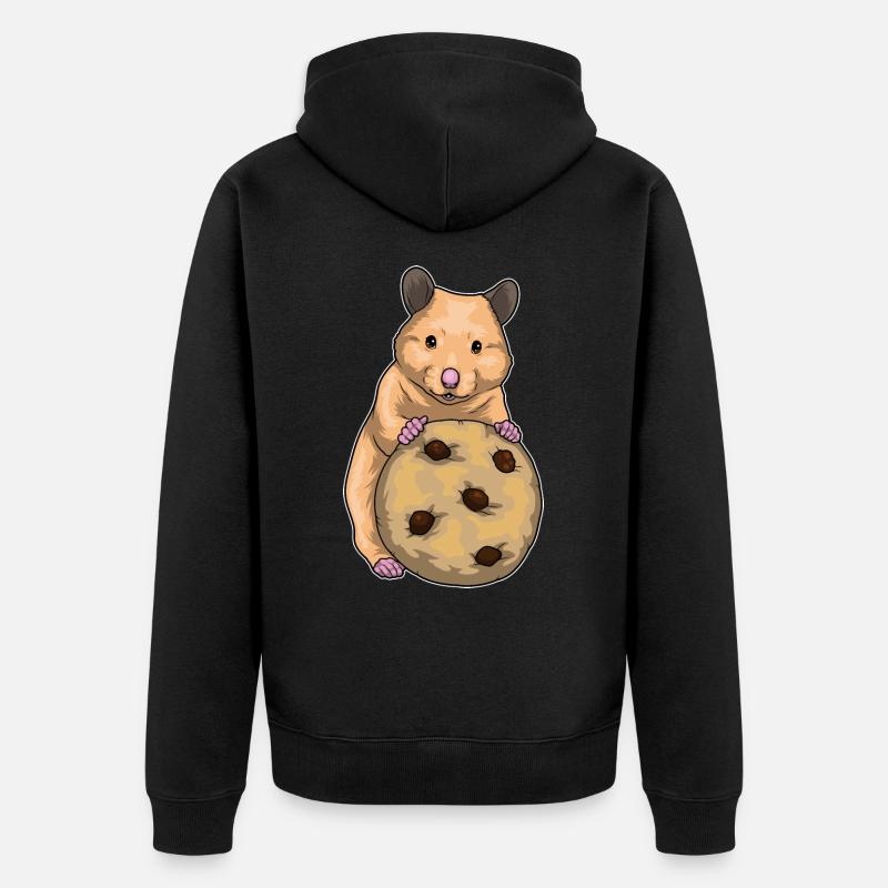 Biscuit hamster - Veste à capuche bio Premium Unisexe - noir