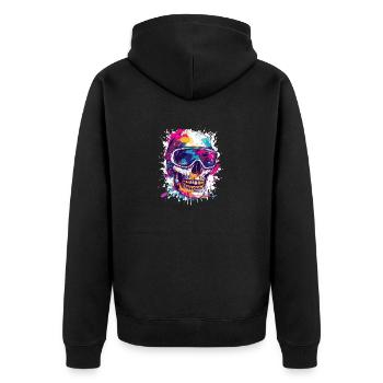 Ski Skull Lunettes de ski - Veste à capuche bio Premium Unisexe - noir - Dos - Nico (187cm)