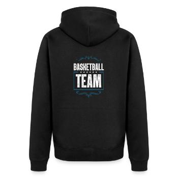 Équipe de basket-ball - Veste à capuche bio Premium Unisexe - noir - Dos - Nico (187cm)