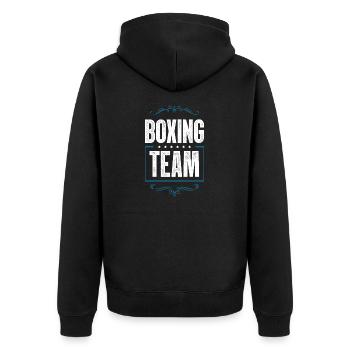 Équipe de boxe - Veste à capuche bio Premium Unisexe - noir - Dos - Nico (187cm)