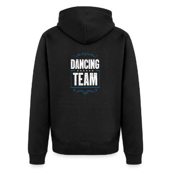 Dancing Crew - Unisex Premium Bio Zip Hoodie - Schwarz - Hinten - Nico (187cm)