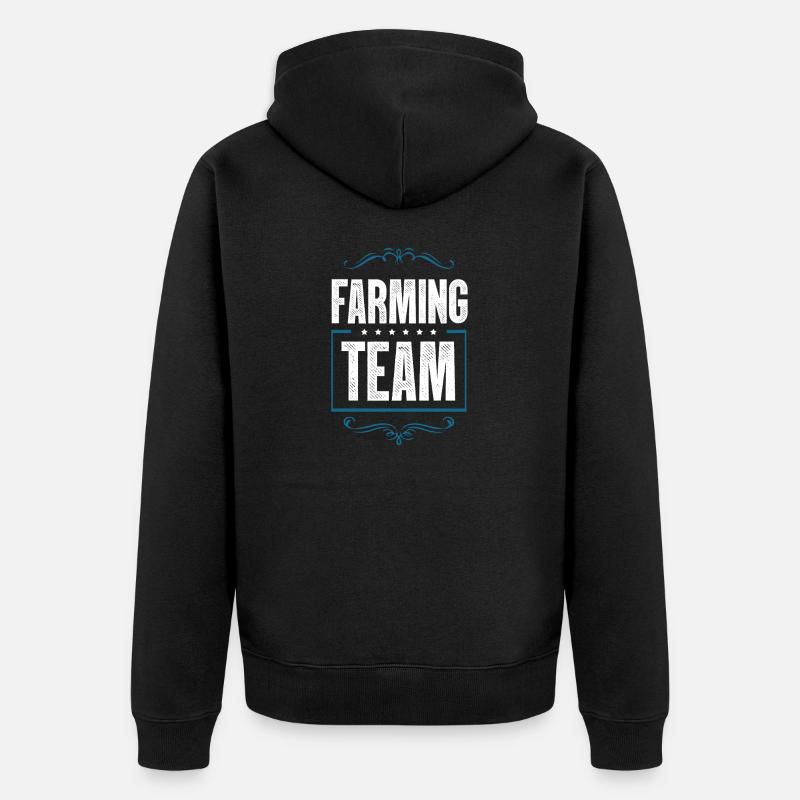 Farming Team - Unisex Premium Bio Zip Hoodie - Schwarz