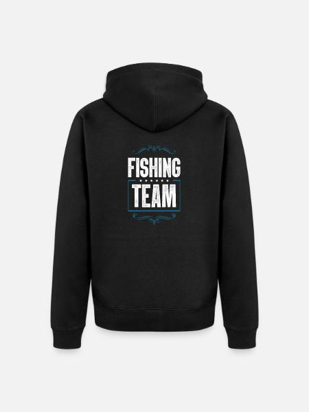 Fishing Team - Unisex Premium Organic Zip Hoodie - black