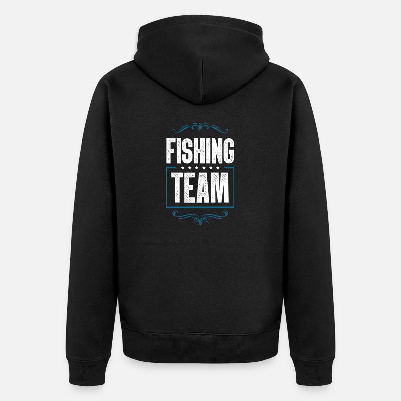 Équipe de pêche - Veste à capuche bio Premium Unisexe - noir