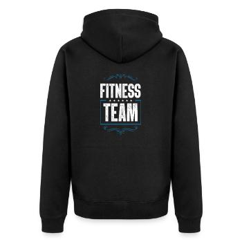 Équipe de fitness - Veste à capuche bio Premium Unisexe - noir - Dos - Nico (187cm)