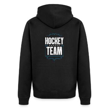 Équipe de hockey - Veste à capuche bio Premium Unisexe - noir - Dos - Nico (187cm)