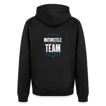 Équipe de motards - Veste à capuche bio Premium Unisexe - noir - Dos - Nico (187cm)