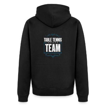 Table Tennis Team - Unisex Premium Bio Zip Hoodie - Schwarz - Hinten - Nico (187cm)
