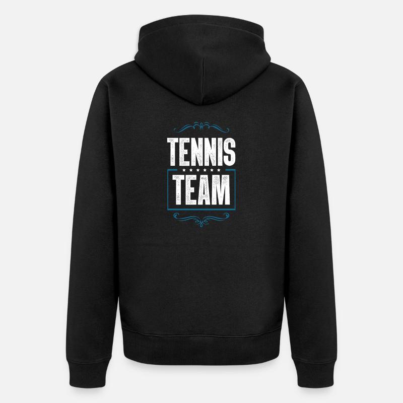 Équipe de tennis - Veste à capuche bio Premium Unisexe - noir
