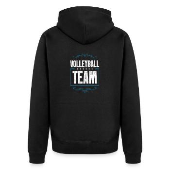 Équipe de volley-ball - Veste à capuche bio Premium Unisexe - noir - Dos - Nico (187cm)