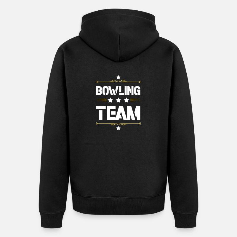 Équipe de bowling - Veste à capuche bio Premium Unisexe - noir
